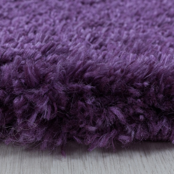 Fluffy Shaggy Plain Purple Rug